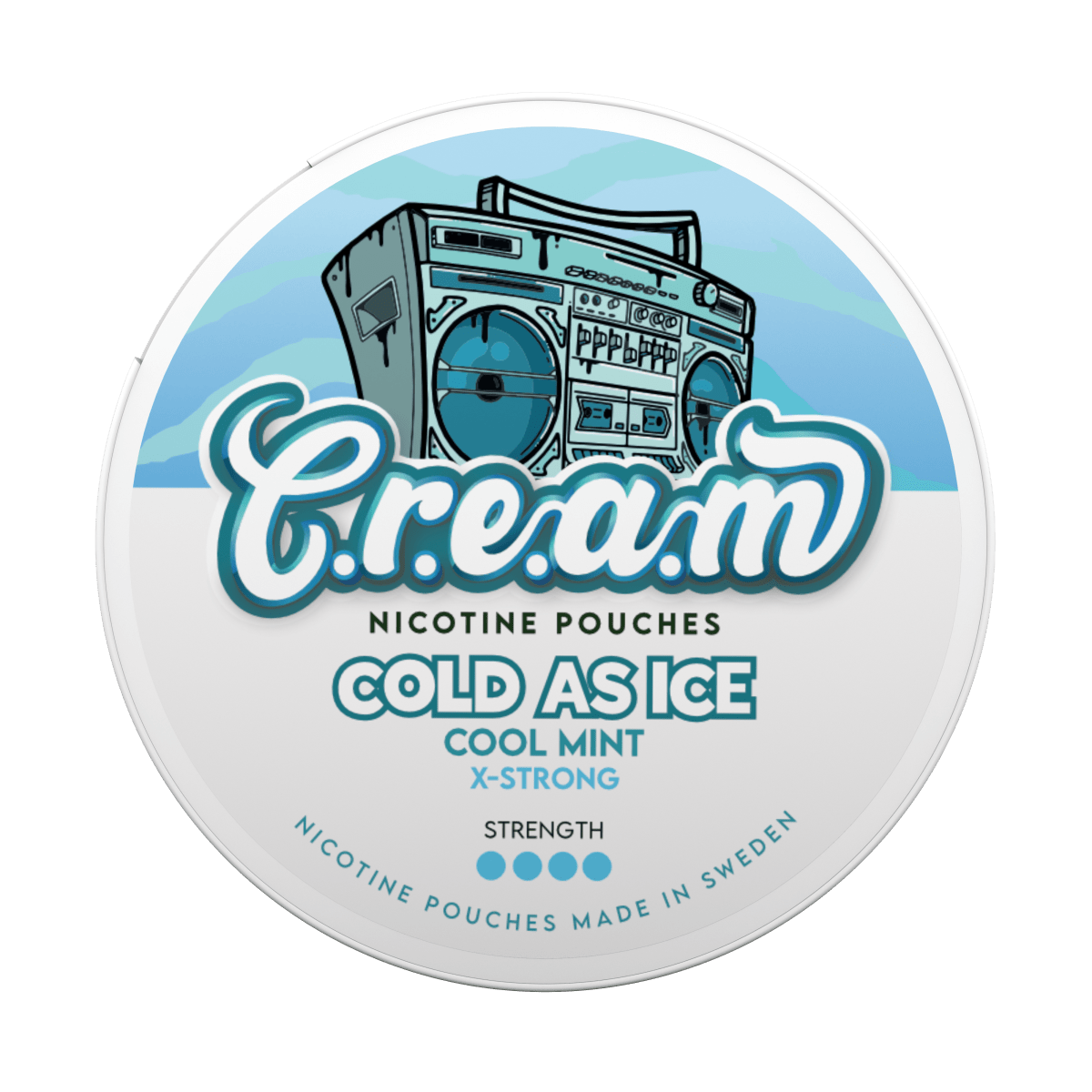 Cold As Ice X-STRONG 12 mg mint nicotine pouches — front of can
