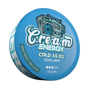 Cream ENERGY Cold As Ice 50 mg caffeine pouches — left view of can