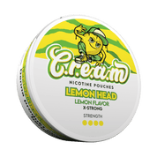 Lemon Head X-STRONG 12 mg lemon nicotine pouches — left view of can