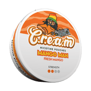 Mango Man Light 4 mg mango nicotine pouches — left view of can